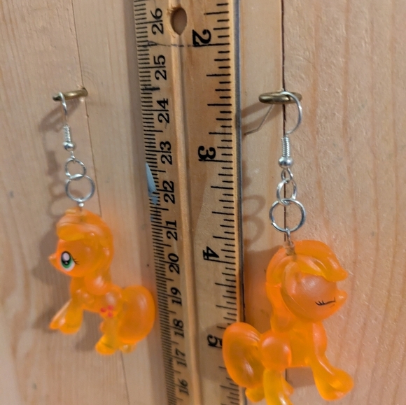 Orange Pony Earrings - Picture 3 of 4